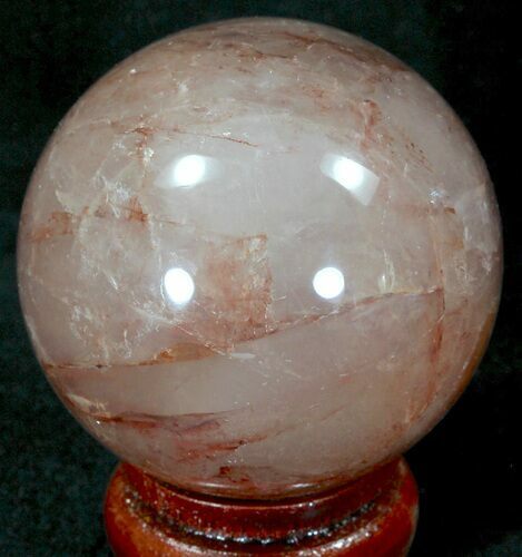 Polished Hematoid (Harlequin) Quartz Sphere #32107